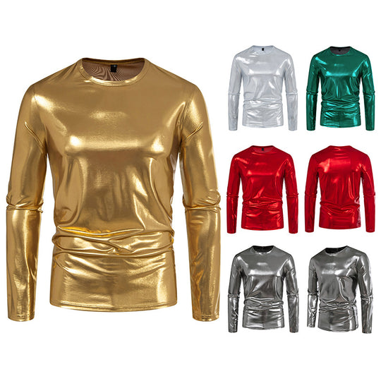 Damen Glänzendes Langarmshirt aus hochwertigem Material EB
