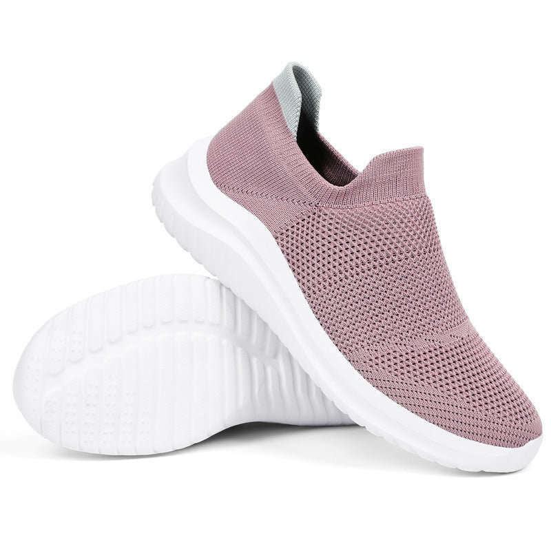 Damen Atmungsaktive Slip-On Sneakers mit flexiblem Obermaterial EB
