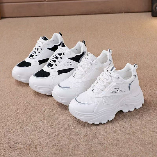 Damen Chunky Fashion Sneakers mit atmungsaktiven Mesh-Einsätzen und rutschfester Sohle EB