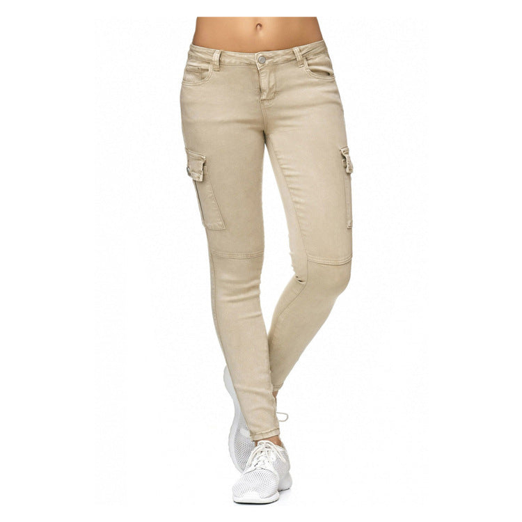 Damen Cargo-Hose mit elastischem Bund und praktischen Seitentaschen EB