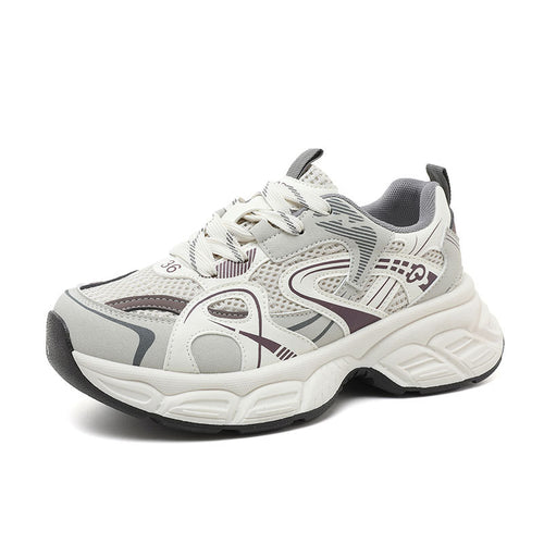 Damen sportliche Lauf Sneakers mit atmungsaktiver Mesh-Oberfläche und dämpfender Sohle EB