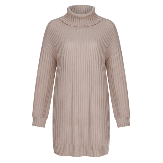 Damen Grobstrick Rollkragenpullover im lässigen Schnitt EB