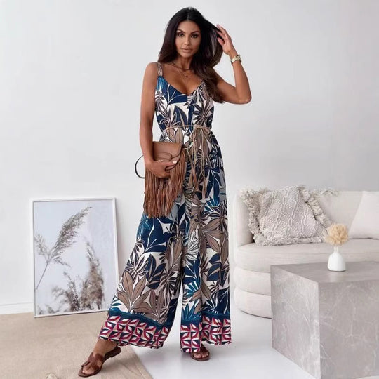 Damen Bohemian Weitbeiniger Bodysuit EB