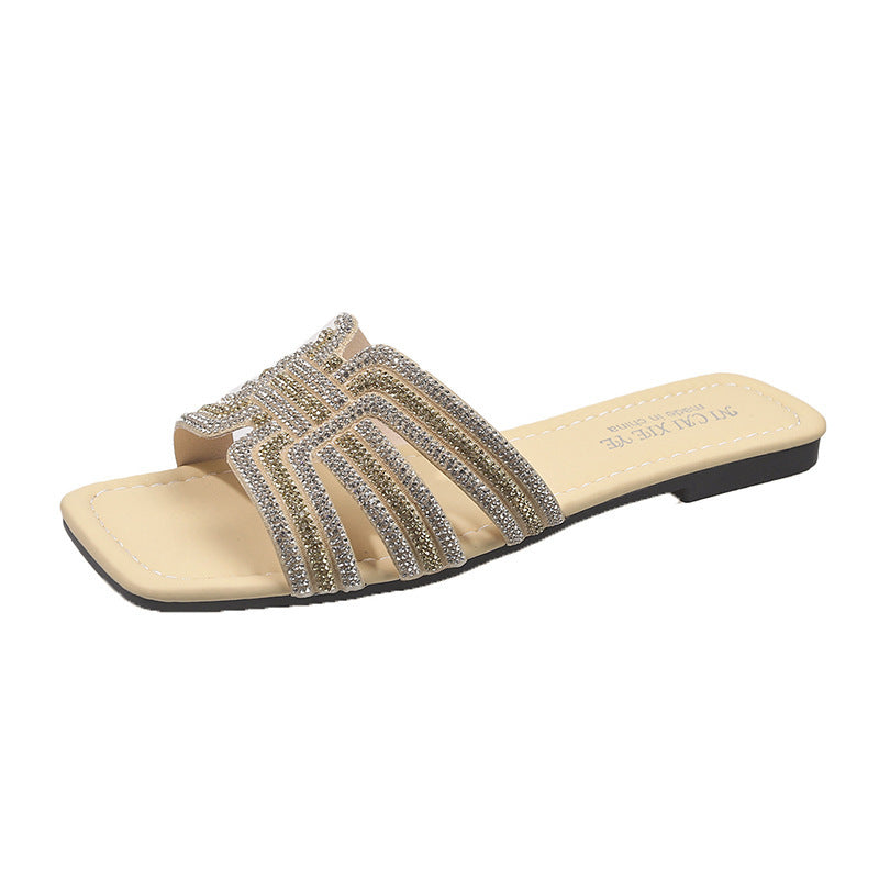 Damen Glamouröse Zehentrenner-Sandalen EB