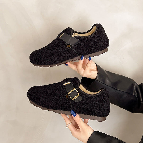 Damen Hausschuhe mit verstellbarem Riemen und weichem Innenfutter EB