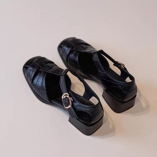 Damen elegante Sandalen mit Blockabsatz EB