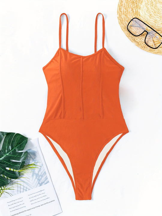 Damen Einteiler Badeanzug mit elegantem Schnitt EB