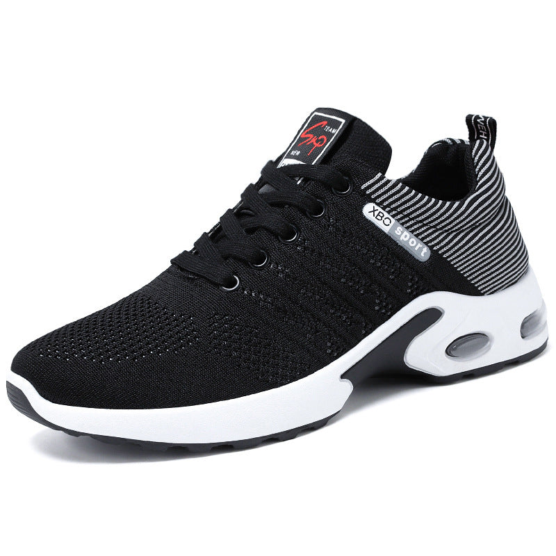 Herren nan atmungsaktive leichte Strick-Sneaker mit Luftkissen und rutschfester Laufsohle EB