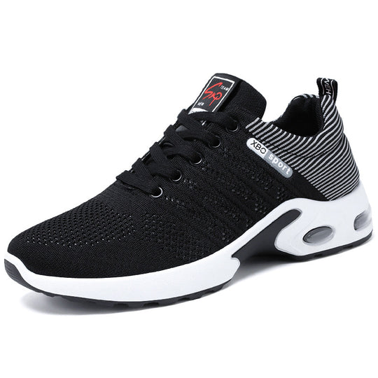 Herren nan atmungsaktive leichte Strick-Sneaker mit Luftkissen und rutschfester Laufsohle EB