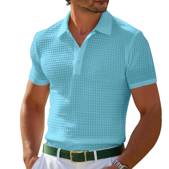 Herren Poloshirt mit strukturiertem Muster und modernem Schnitt EB