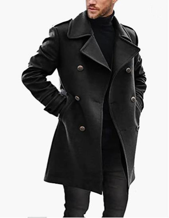 Herren eleganter Trenchcoat mit modernem Schnitt und praktischen Details EB