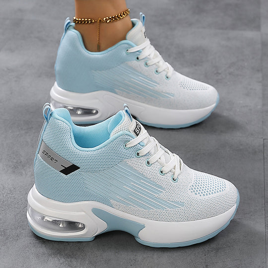 Damen Sportliche Sneakers mit atmungsaktivem Obermaterial und dämpfendem Air-Cushion-System EB