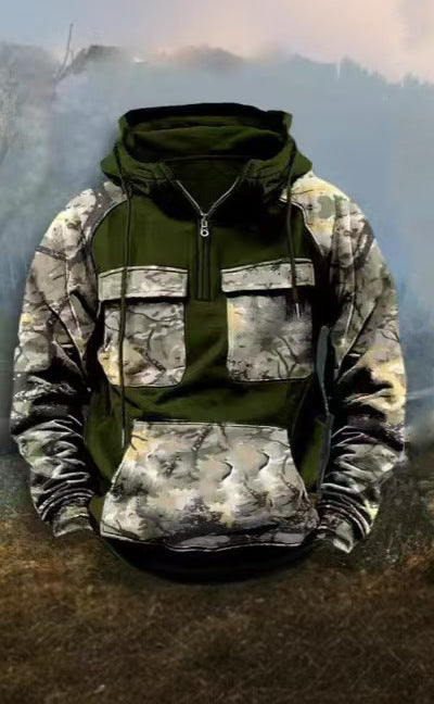 Herren Camouflage Funktionskapuzenpullover EB