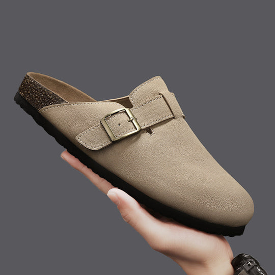 Damen elegante Clogs mit verstellbarem Riemen und rutschfester Sohle EB