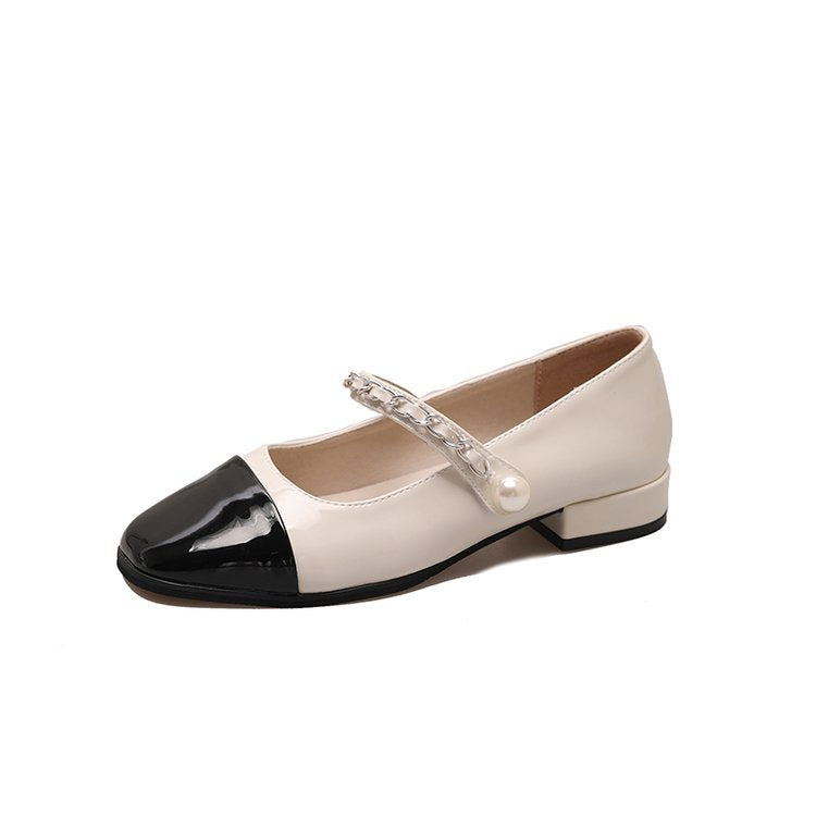 Damen elegante Mary Jane Ballerinas mit dekorativer Schnalle EB