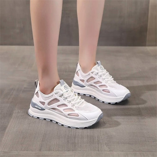 Damen Atmungsaktive Laufschuhe mit flexiblem Mesh-Obermaterial und dämpfender Sohle EB