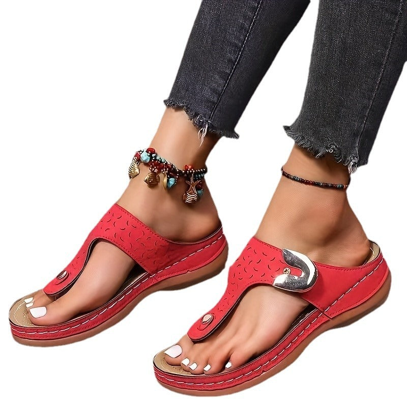 Damen Freizeit-Sandalen mit anatomischem Fußbett und modischem Verschluss EB
