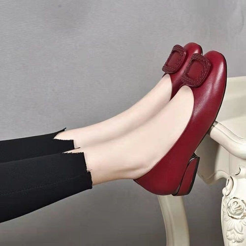 Damen Komfortable Ballerinas mit eleganter Schnallenverzierung EB