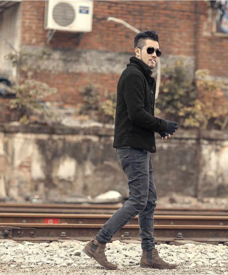 Herren gefütterte Thomaskapelle Jacke mit stilvollem Knopfverschluss und lässigem Design EB