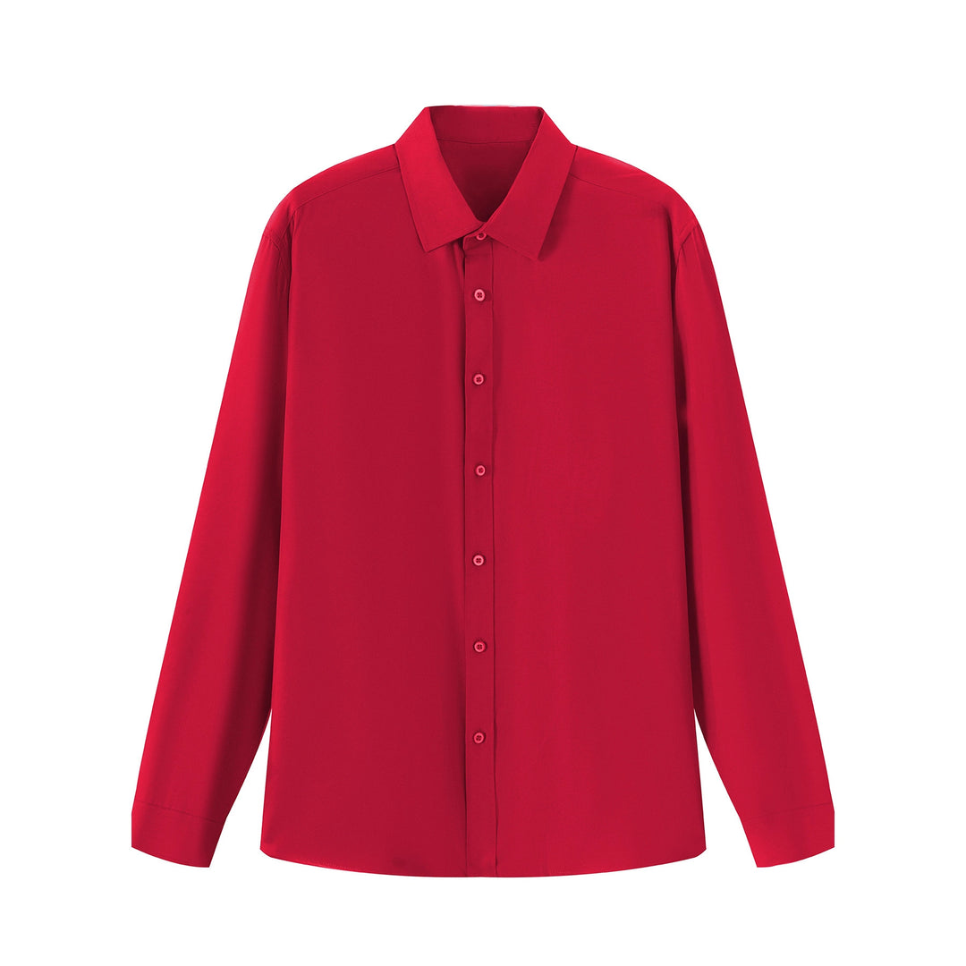 Damen elegantes Langarmhemd aus hochwertigem Stoff mit schmalem Schnitt EB