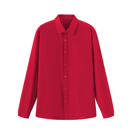 Damen elegantes Langarmhemd aus hochwertigem Stoff mit schmalem Schnitt EB
