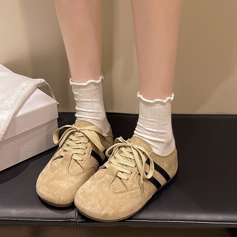 Damen Mokassins mit modischem Schnürdesign und flexibler Laufsohle EB