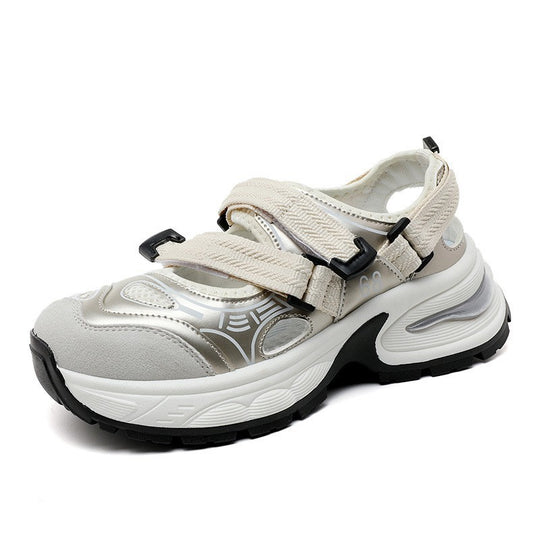 Damen Sportliche Sneakers mit verstellbarem Riemen und atmungsaktiver Obermaterialstruktur EB