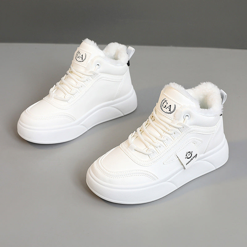 Damen Hohe Winter Sneakers mit weichem Fleece-Futter und rutschfester Sohle EB