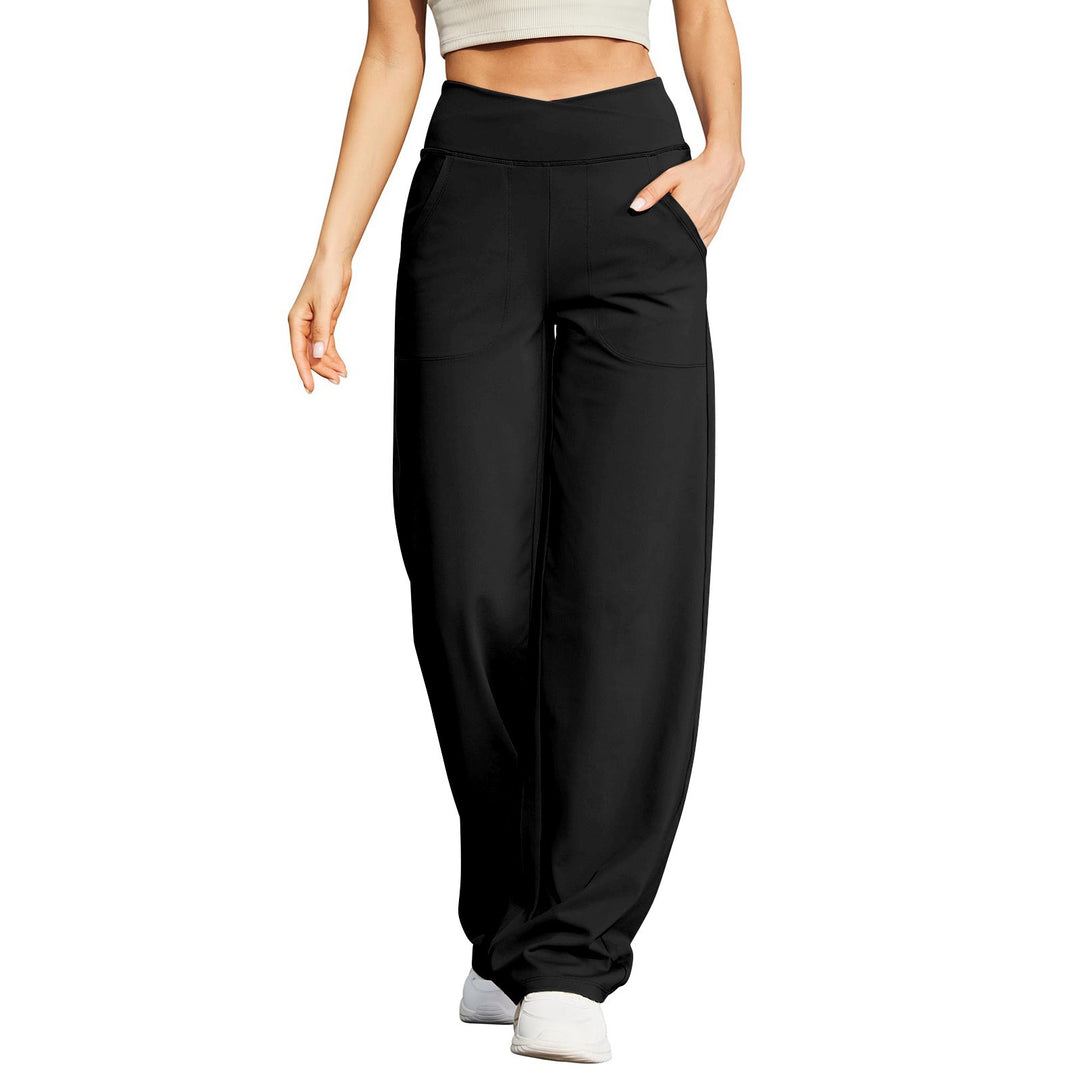 Damen Freizeithose mit hohem Bund und praktischen Taschen EB