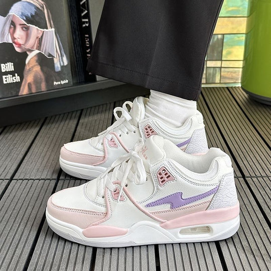 Damen Sportliche Sneaker mit High-Top Design und atmungsaktiver Oberflächenstruktur EB