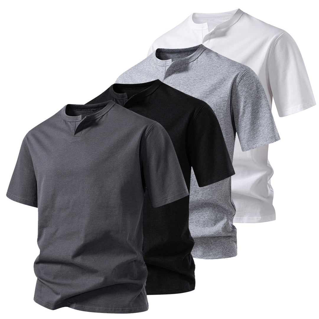 Herren T-Shirt mit modernem Ausschnitt und komfortablem Schnitt EB