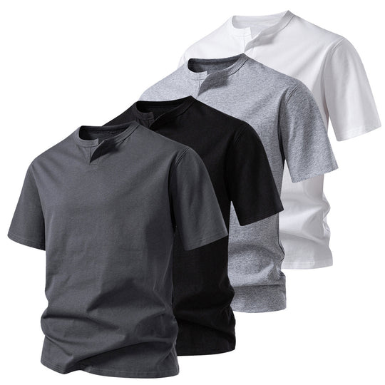 Herren T-Shirt mit modernem Ausschnitt und komfortablem Schnitt EB