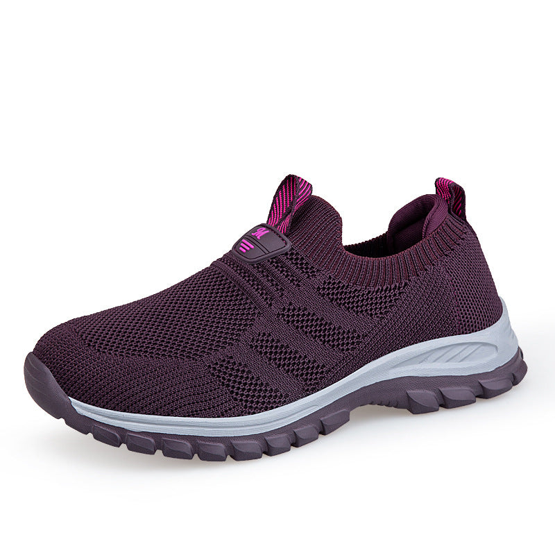 Damen Sportschuhe mit atmungsaktiver Strickoberfläche und rutschfester Sohle EB