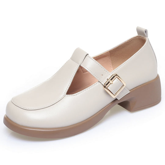 Damen Mary Jane Schuhe mit verstellbarem Riemen und bequemen Blockabsatz EB