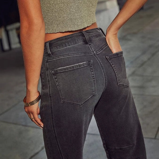 Damen Hochbundige Jeans EB