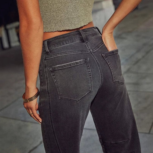 Damen Hochbundige Jeans EB