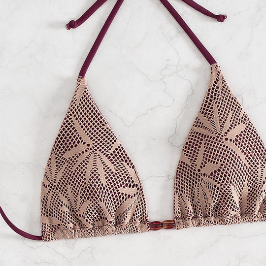 Damen Bikini-Set mit verspieltem Netzdesign und verstellbaren Bindebändern EB