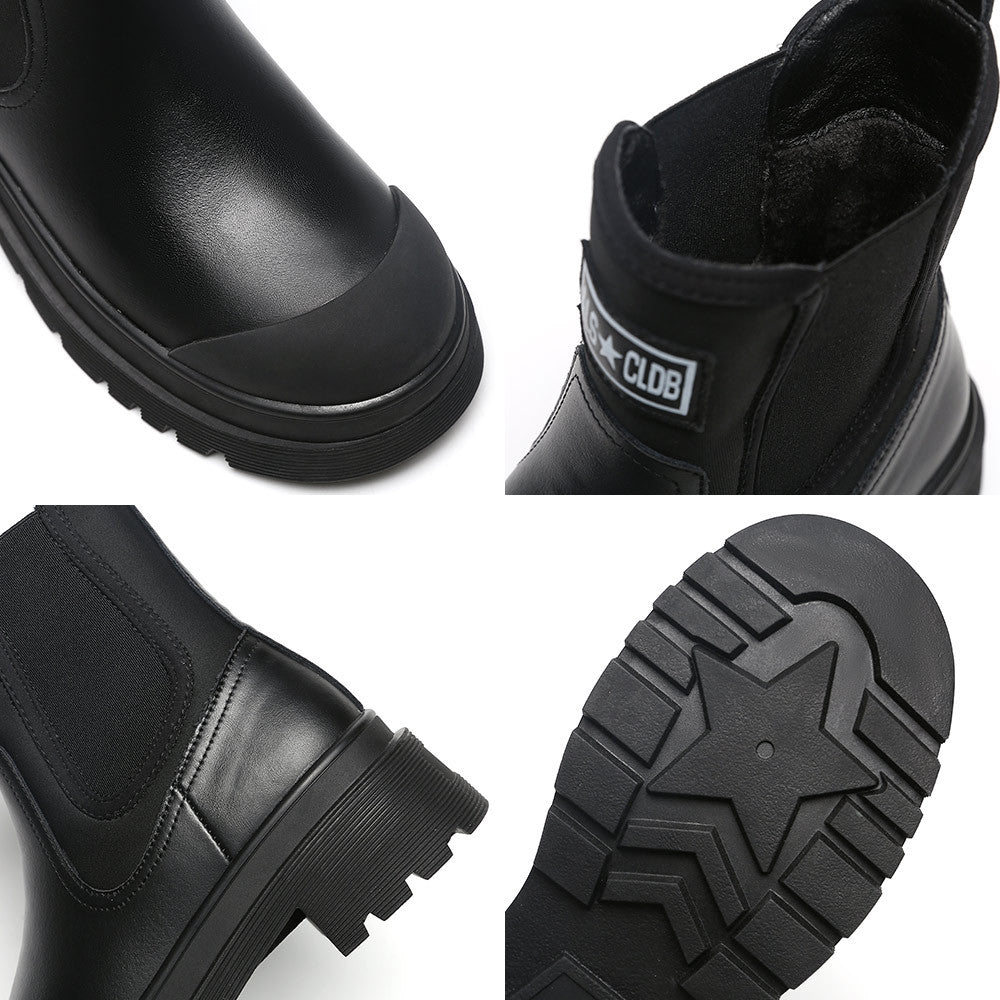 Damen modische Chelsea-Stiefel mit robustem Sohlenprofil EB