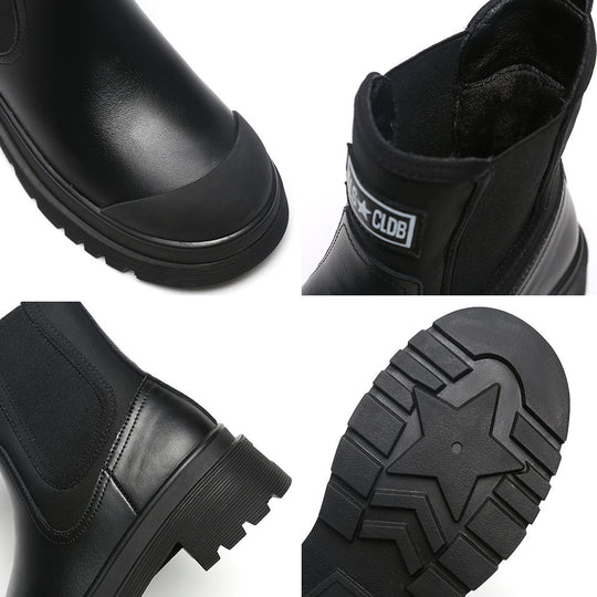 Damen modische Chelsea-Stiefel mit robustem Sohlenprofil EB