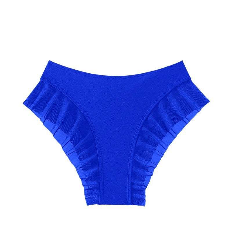 Damen Bikinislip mit Rüschen und hohem Taillenbereich EB