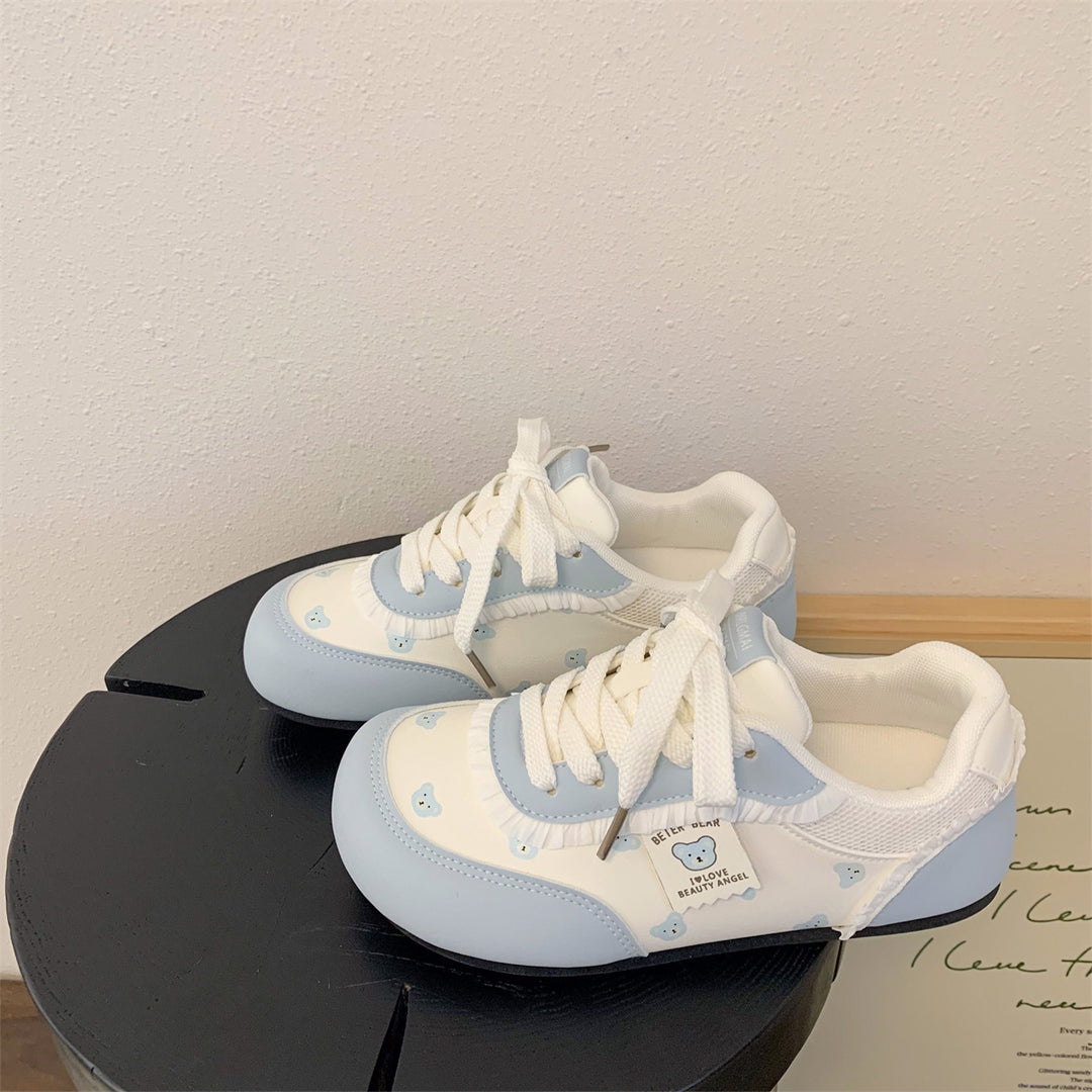 Damen Sneakers mit niedlichem Bärenmotiv und komfortabler Sohle EB