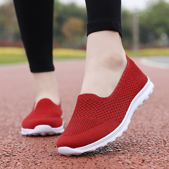 Damen nan nahtloser Komfort-Schlupfschuh mit elastischem Maschenobermaterial und gedämpfter Laufsohle EB