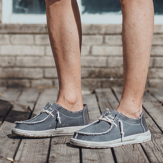 Damen lässige Segelschuhe aus strapazierfähigem Denim-Material EB
