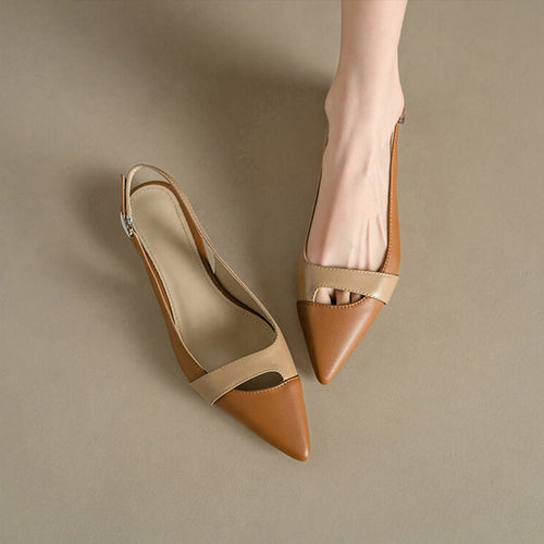 Damen Slingback-Pumps mit spitzem Zehendesign und eleganter Riemchenführung EB