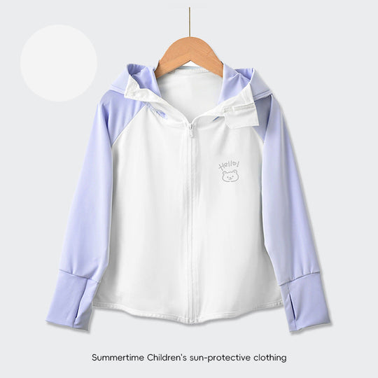 Kinder UV-Schutzjacke mit Kapuze und leichten atmungsaktiven Eigenschaften EB