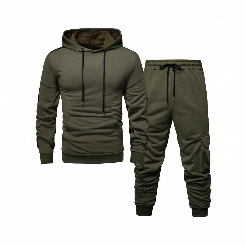 Herren Komfortables Hoodie- und Jogginghosen-Set mit praktischen Taschen EB