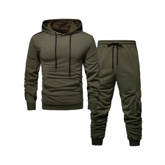 Herren Komfortables Hoodie- und Jogginghosen-Set mit praktischen Taschen EB