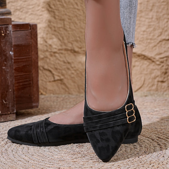 Damen elegante Ballerinas mit dekorativen Rüschendetails EB