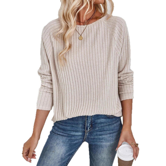 Damen Feinstrickpullover mit elegantem Rippdesign und lässigem Schnitt EB