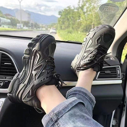 Damen Sportliche Sneakers mit atmungsaktivem Mesh-Obermaterial und rutschfester Sohle EB